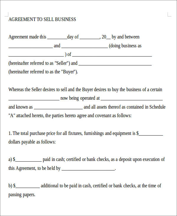 business purchase agreement form1