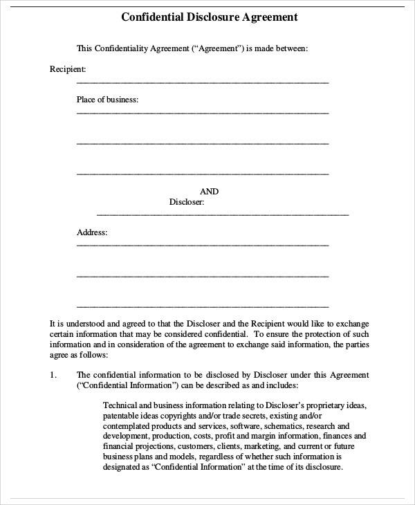business sale confidentiality agreement