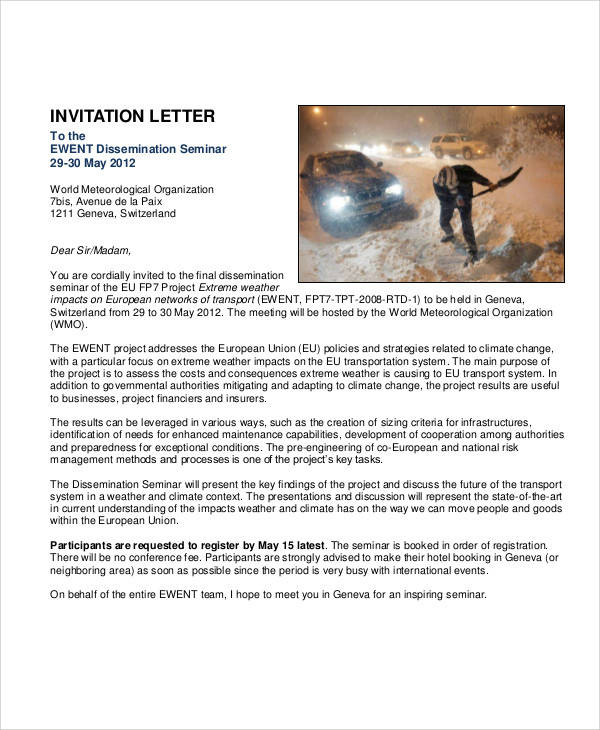 business seminar invitation letter sample1