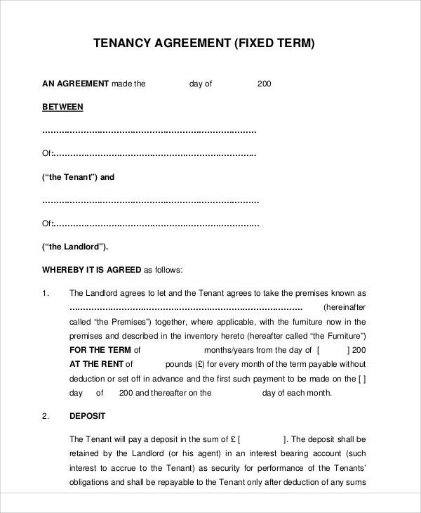 business tenancy agreement