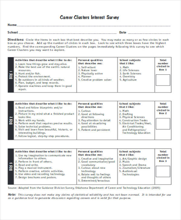 Career Interest Inventory Pictorial