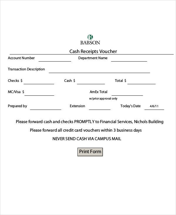 cash receipt voucher form