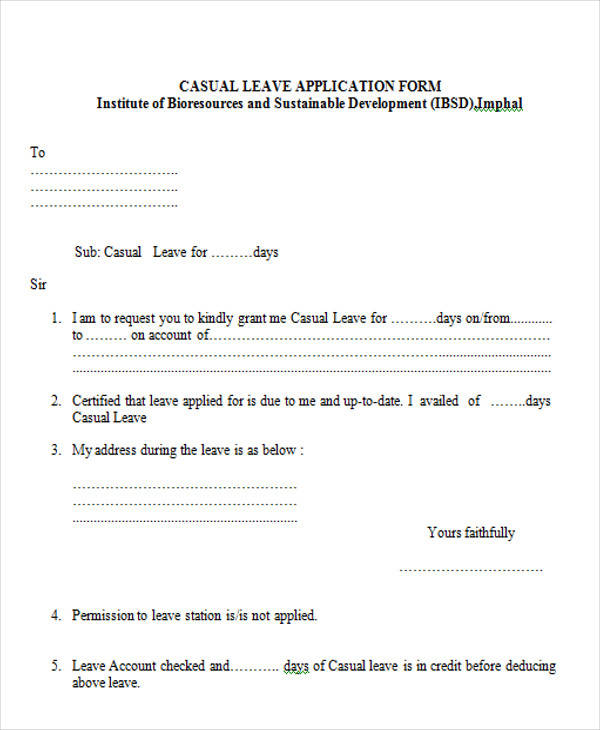 casual leave application form1