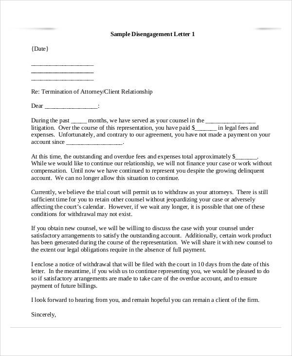 client relationship termination letter