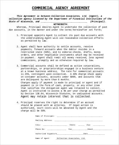 commercial agency agreement