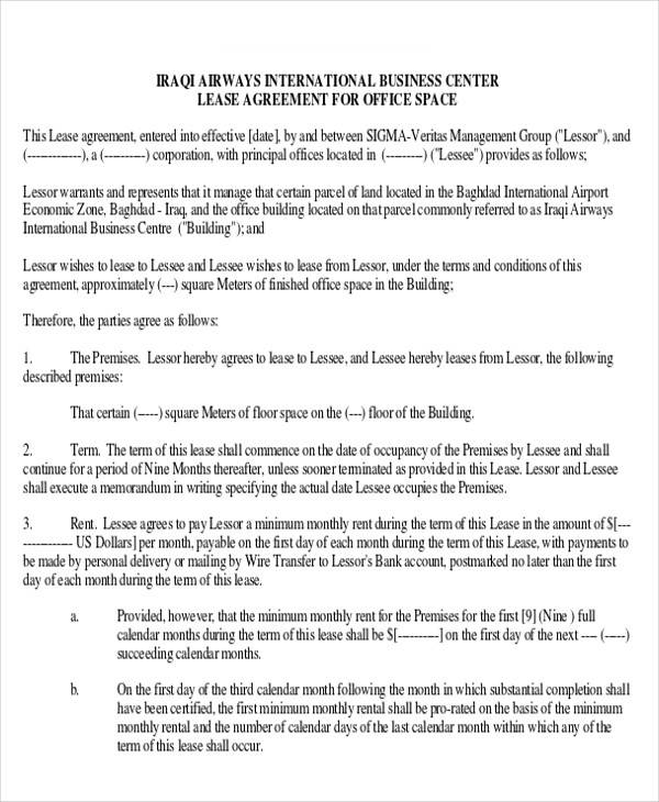 commercial office space lease agreement3