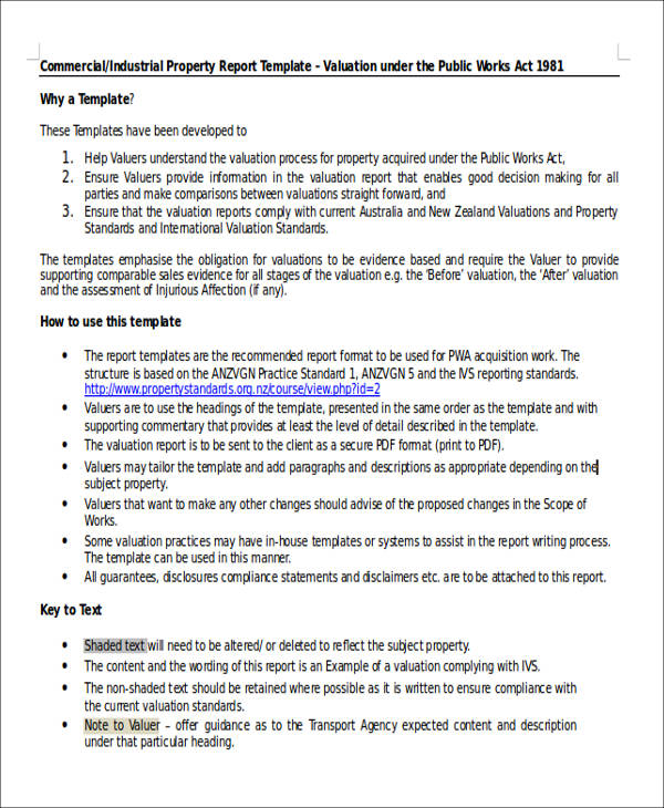 FREE 6+ Sample Property Valuation Reports in MS Word | PDF | Google Docs