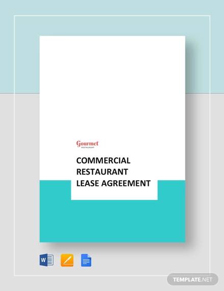 commercial restaurant lease agreement 