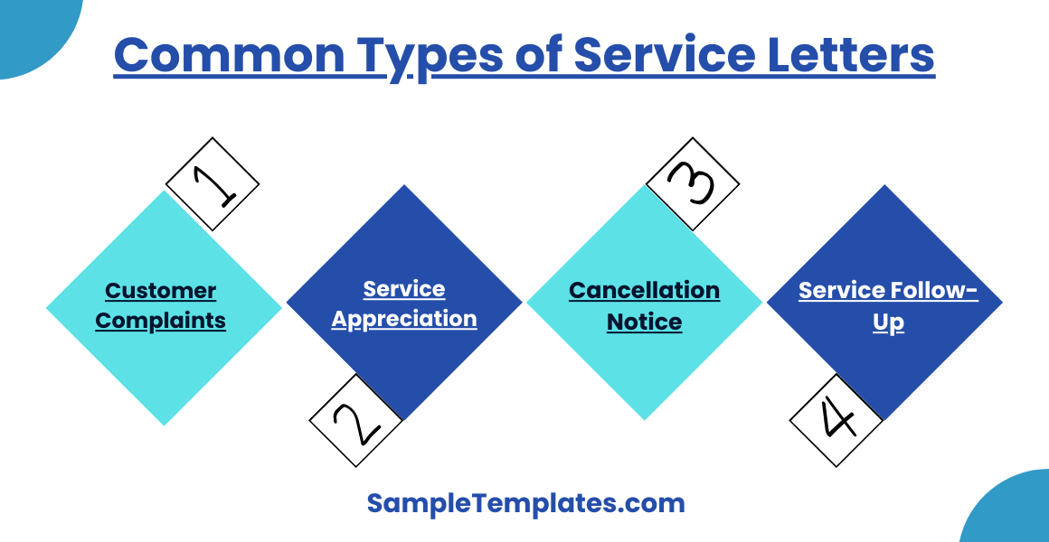 common types of service letters