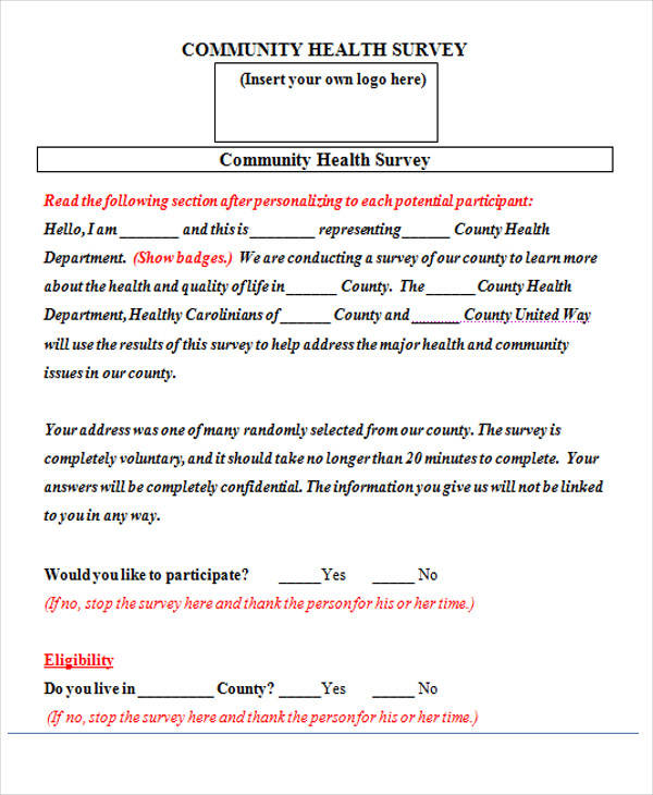 community health survey form3