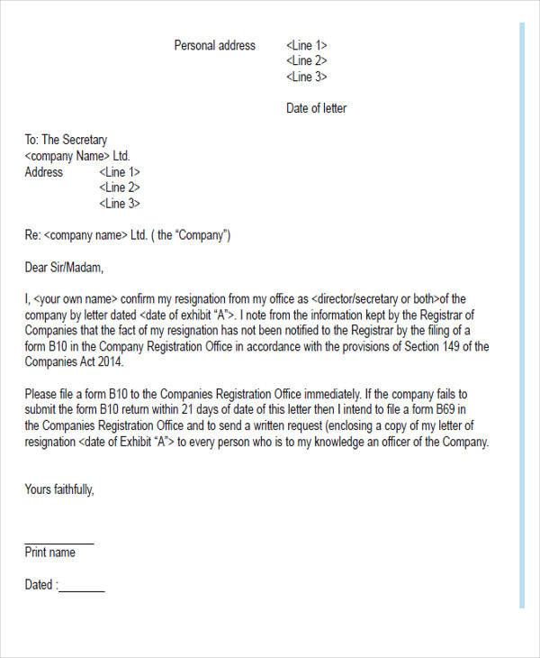 Format Of Resignation Letter From Board Of Directors from images.sampletemplates.com