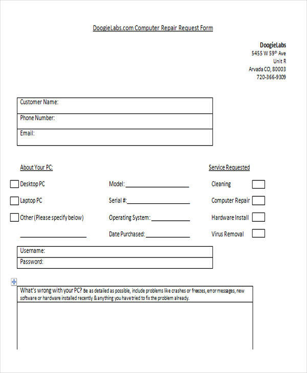FREE 23+ Service Forms in MS Word