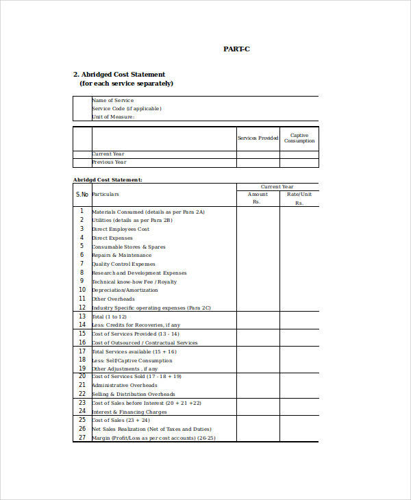 cost audit report