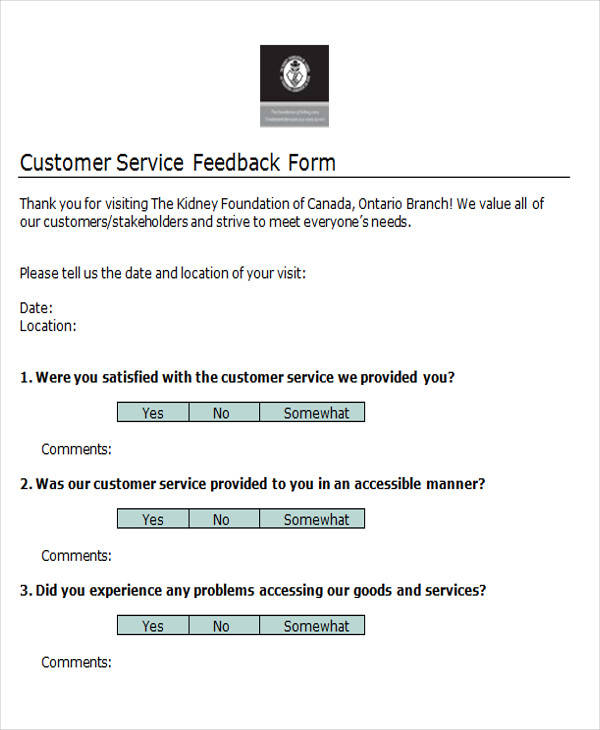customer service feedback form1
