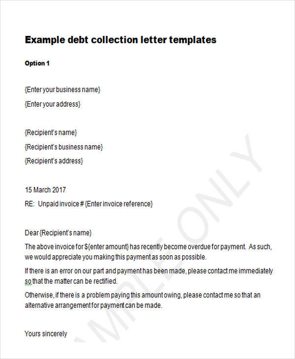 debt collection demand letter1