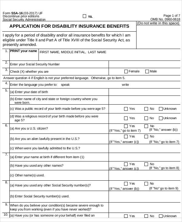 disability benefits application form1