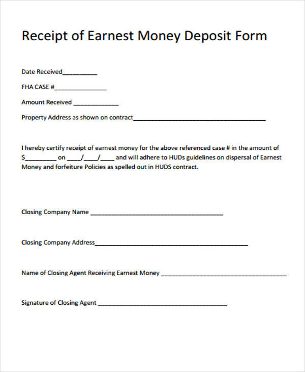 FREE 39 Sample Receipt Forms In PDF MS Word