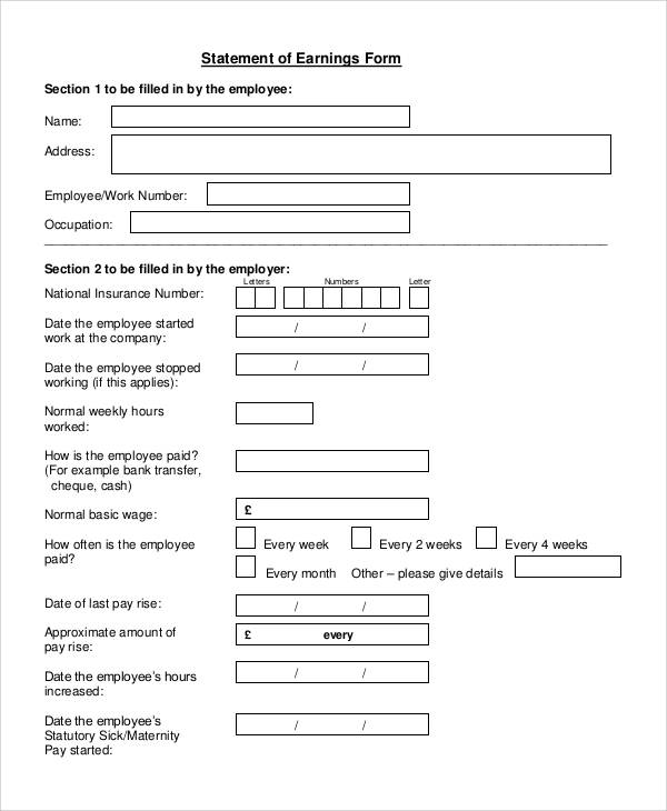 FREE 40  Statement Forms in PDF
