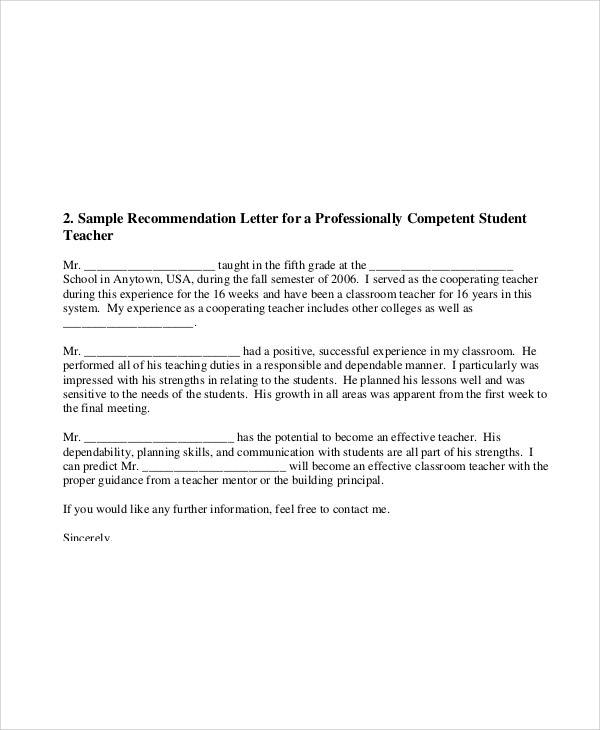 Recommendation Letter For Student Templates Free Printable: A Visual