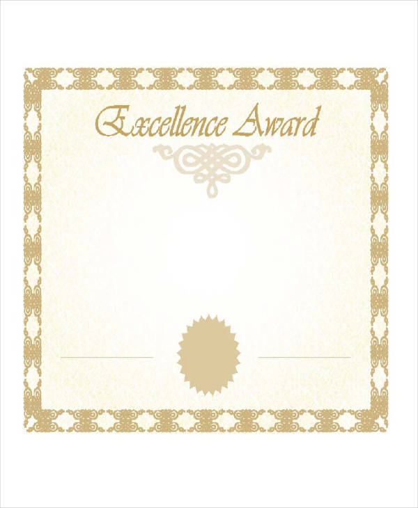 employee excellence award certificate