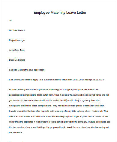 Free 29 Leave Letter Templates In Pdf