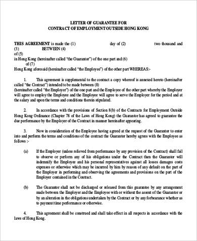 sample pdf employment hong kong contract Agreement 54 PDF Word,  Samples  Employment