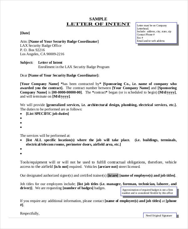 employment contract letter of intent2