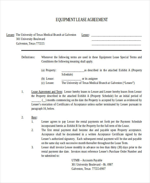equipment lease agreement for plant and machinery2
