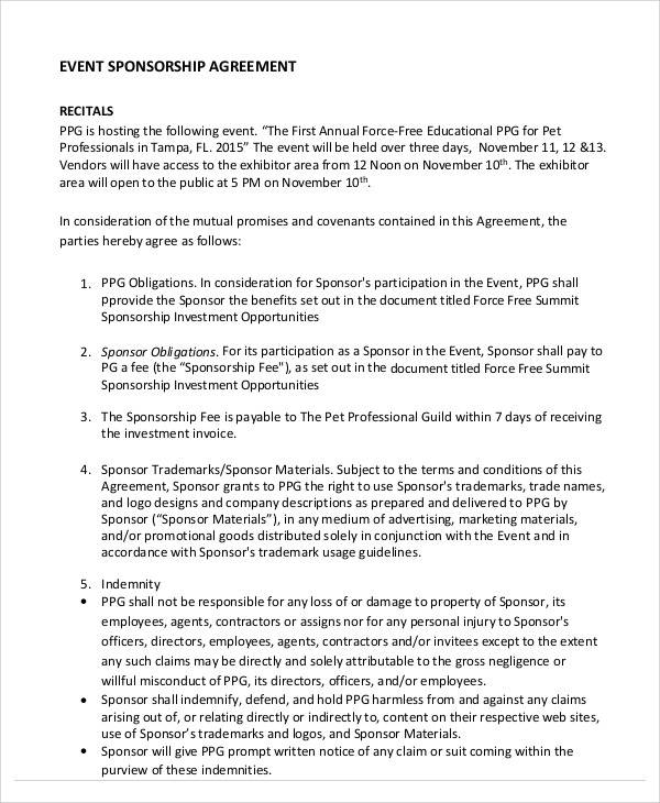 FREE 51  Sample Agreement Samples in PDF MS Word