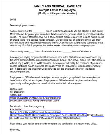 leave medical employee for letter Letter Leave Format