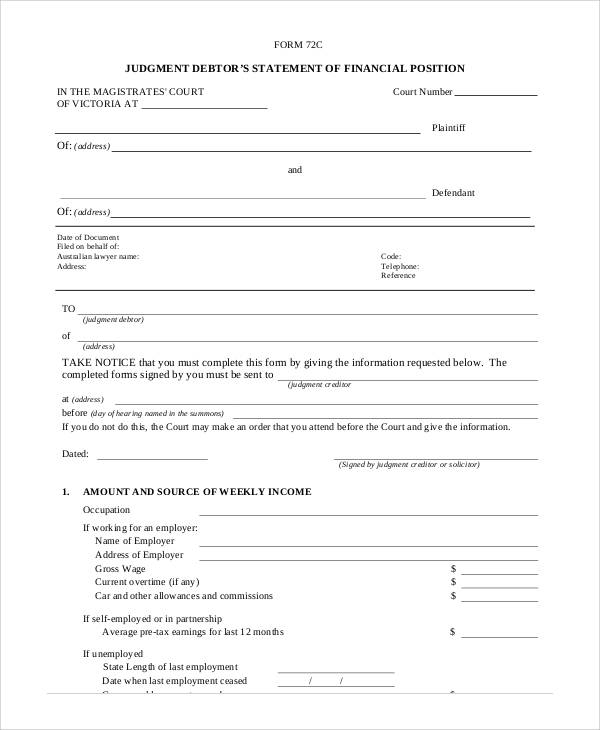 financial position statement form1