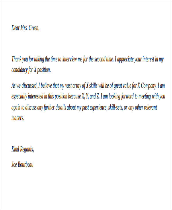 Thank You Follow Up Interview Letter from images.sampletemplates.com