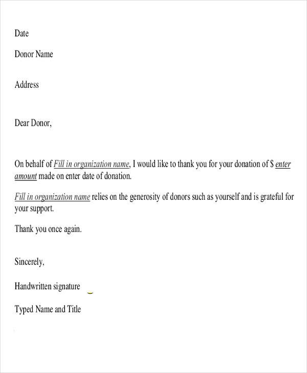 FREE 40+ Donation Letter Templates in PDF | MS Word ...