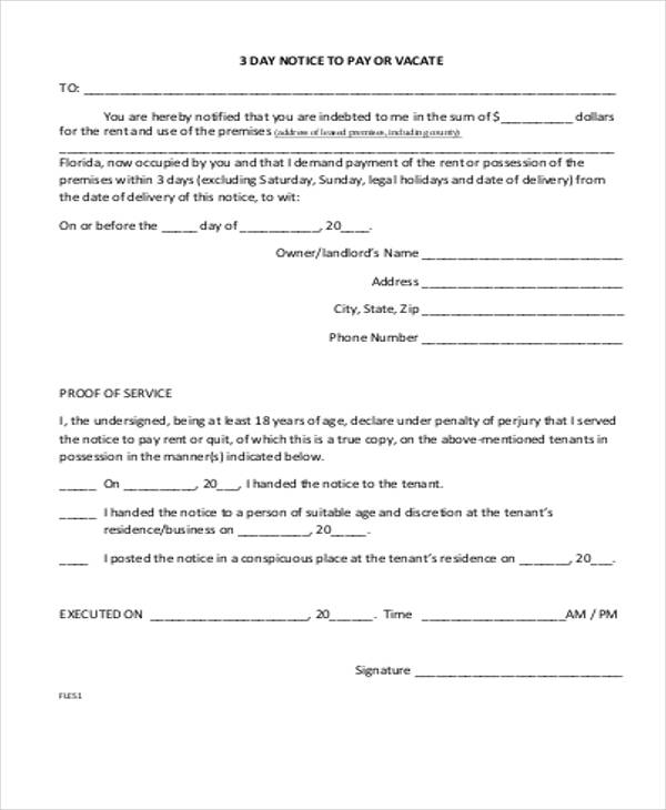 free eviction notice form1