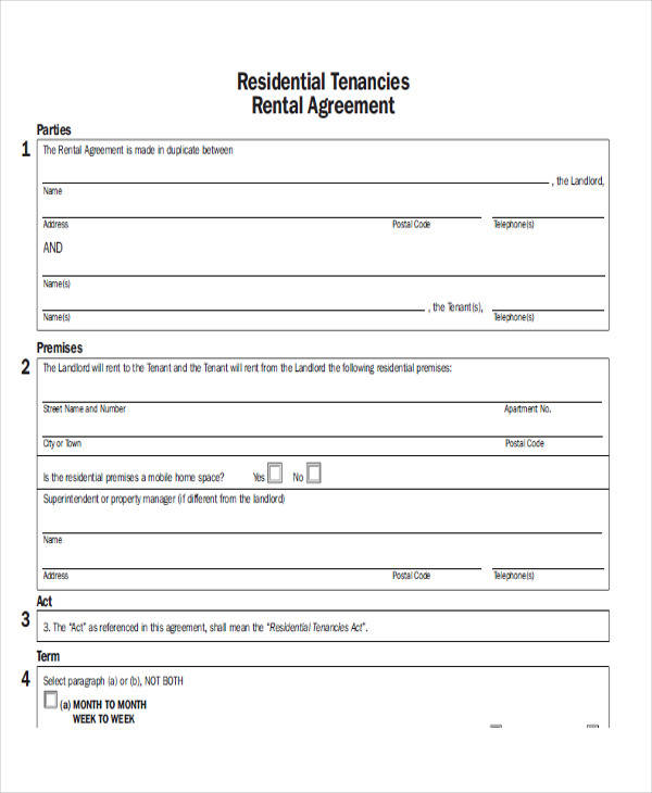 free simple rent agreement form