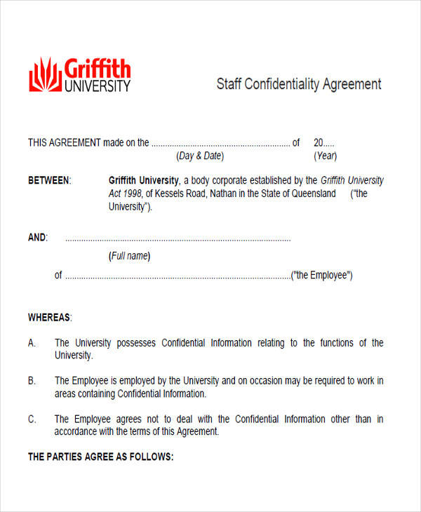 generic employee confidentiality agreement