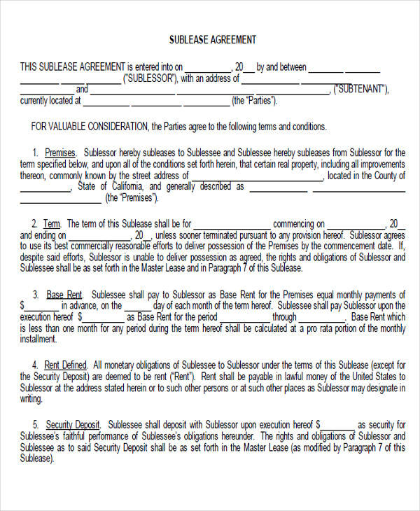 FREE 45 Printable Agreement Forms In PDF MS Word Excel