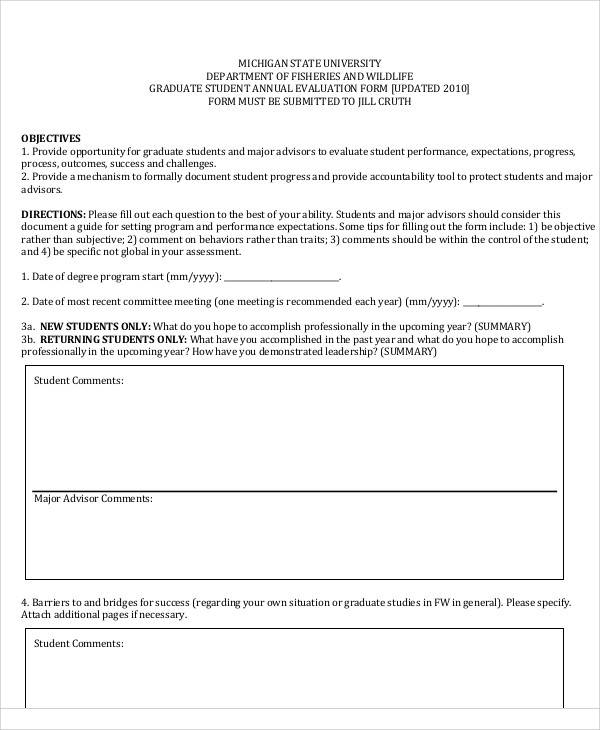 graduate student evaluation form1