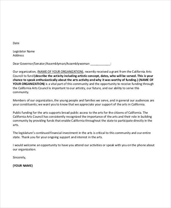 Grant Award Letter Template