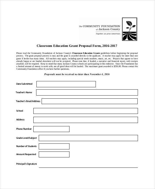 grant proposal for education form1
