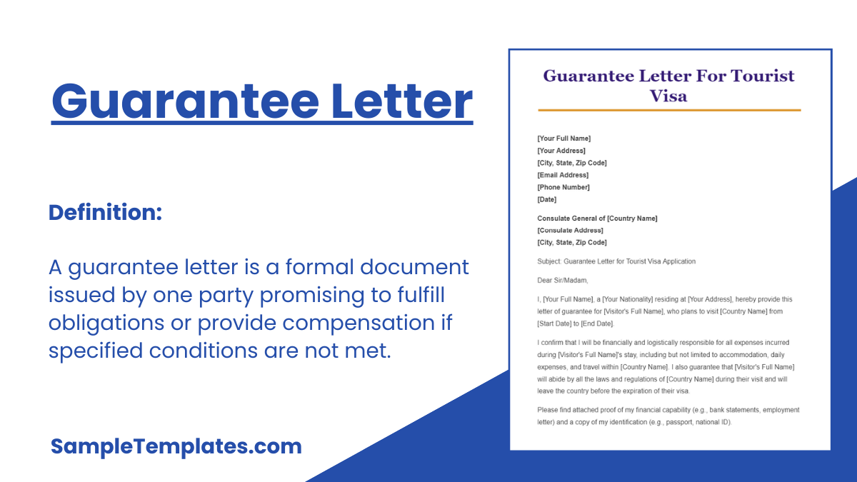 Guarantee Letter
