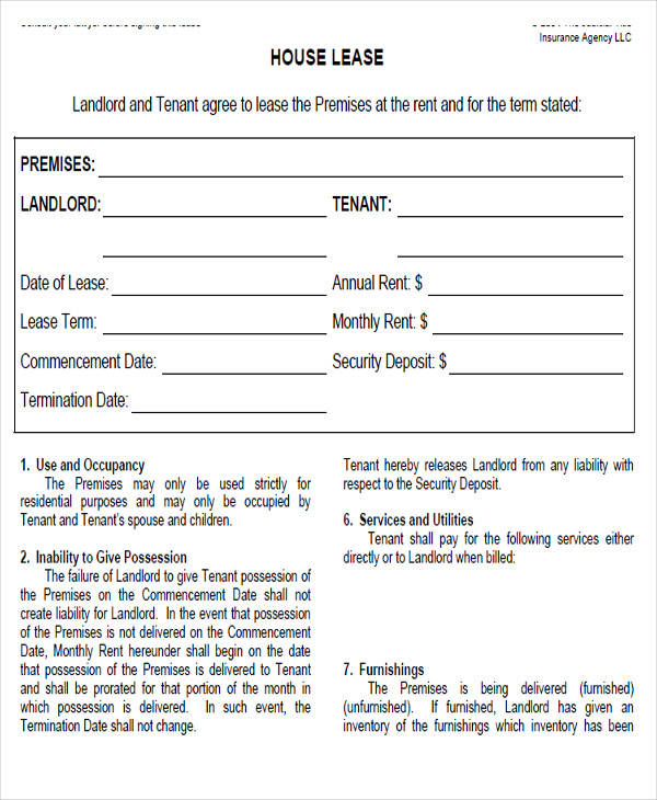 house rental agreement form1