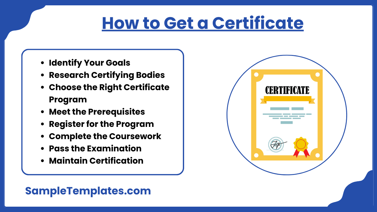 how to get a certificate