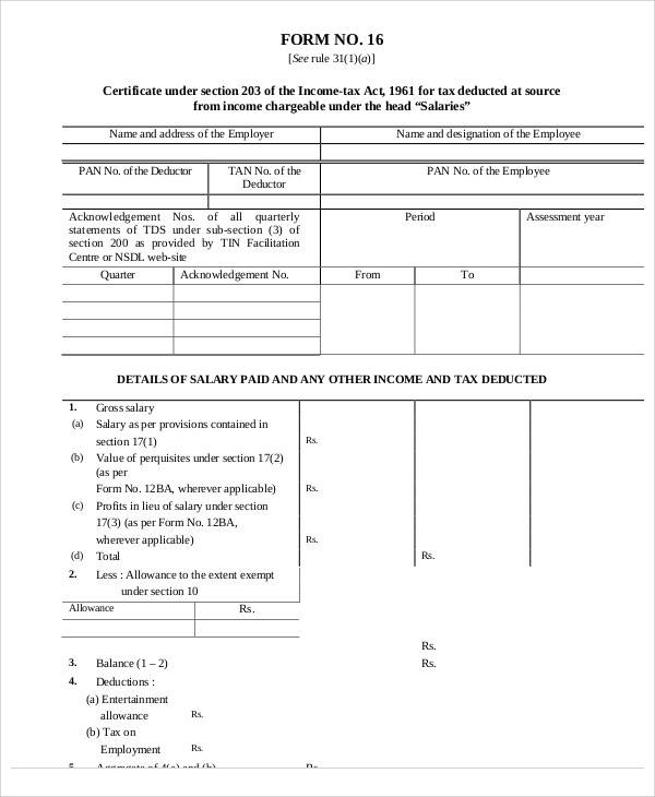 income tax statement form1