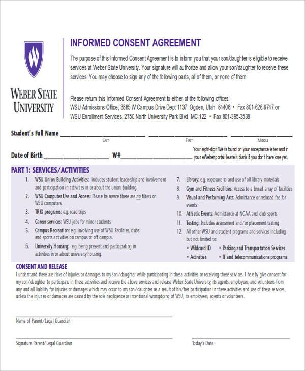 informed consent agreement