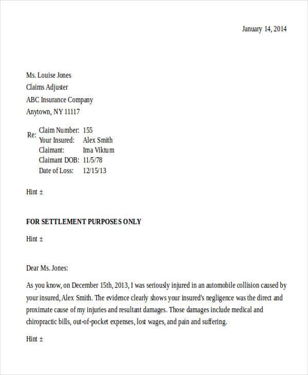 Sample Reply Letter To Too Low Injury Settlement Offer