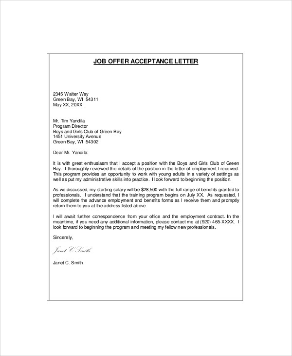 job offer acceptance letter4