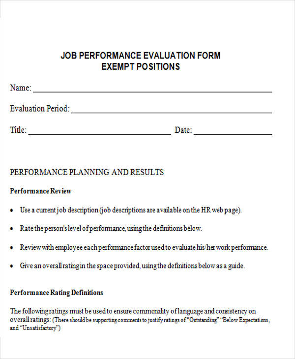 job performance evaluation form1