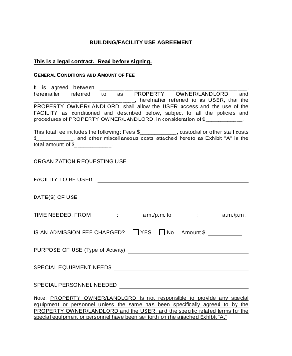 legal agreement form contract in pdf