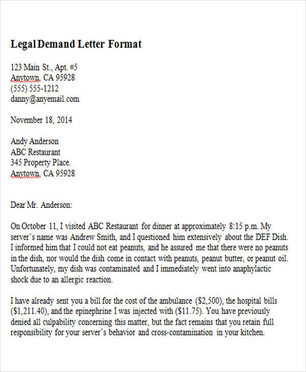 FREE 38+ Demand Letter Samples in PDF | Google Docs ...